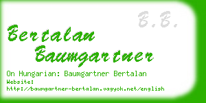 bertalan baumgartner business card